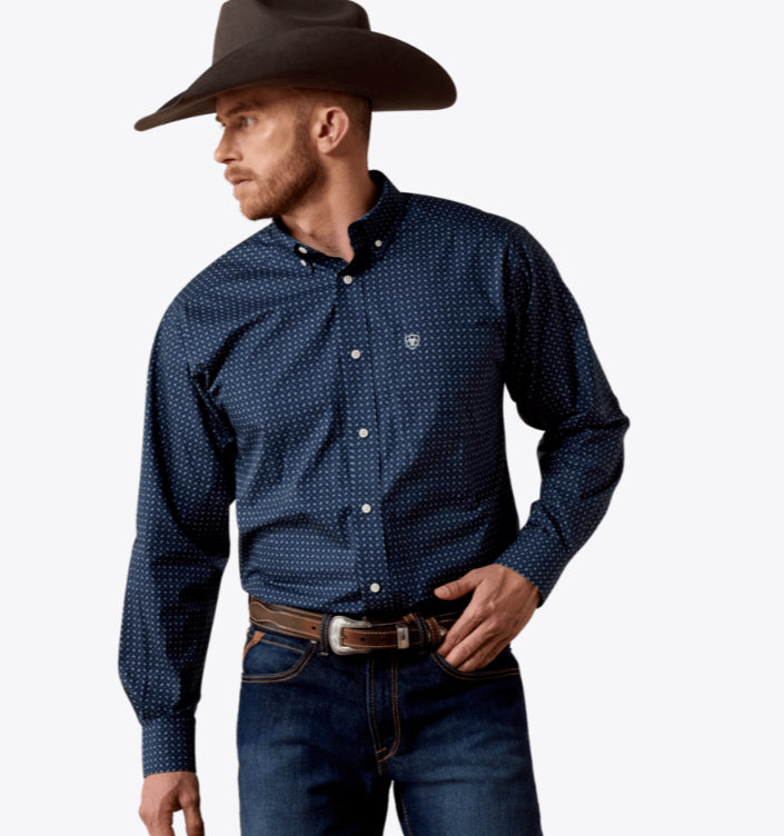 ARIAT MENS WRINKLE FREE SANFORD CLASSIC FIT BUTTON UP SHIRT