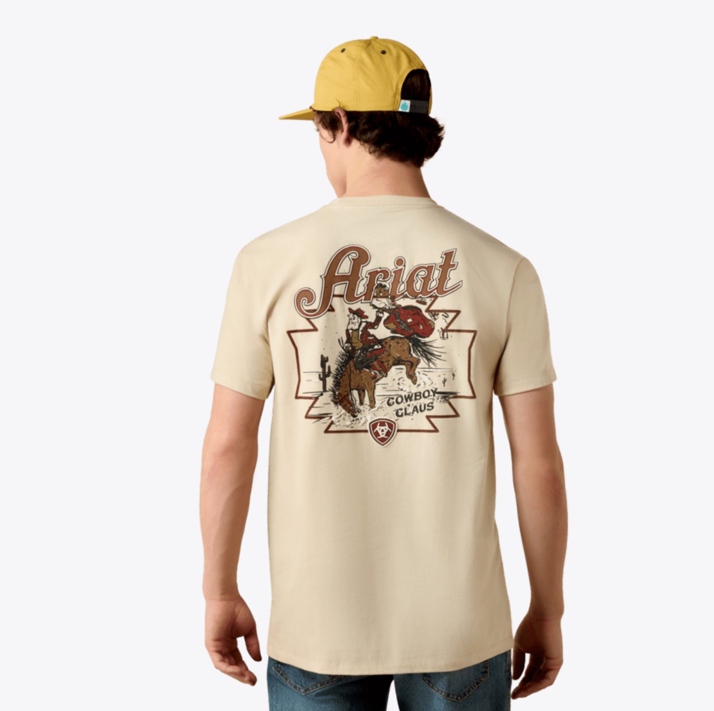 ARIAT MENS COWBOY CLAUS TSHIRT