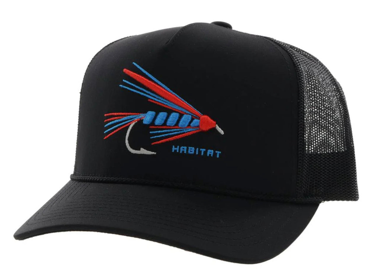 HOOEY HABITAT 5 PANEL TRUCKER FISHING LURE CAP