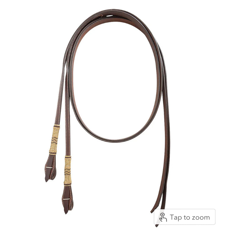 MARTIN SADDLERY SPLIT REINS 2021 RAWHIDE BRAIDING