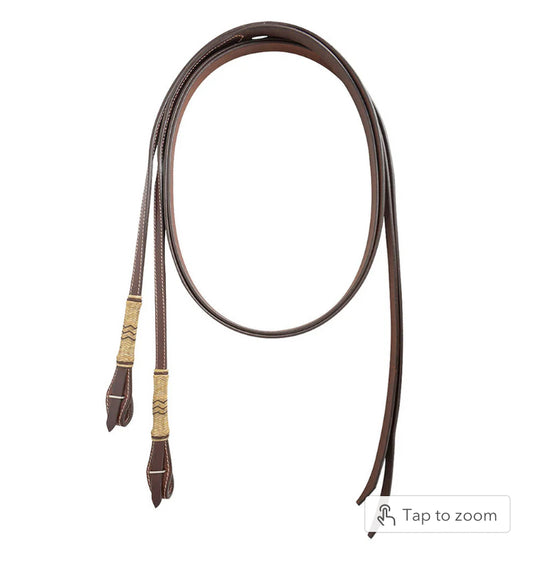MARTIN SADDLERY SPLIT REINS 2021 RAWHIDE BRAIDING