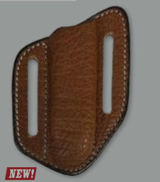 TWISTED X KNIFE SHEATH, CONTOURED, SOFT LEATHER