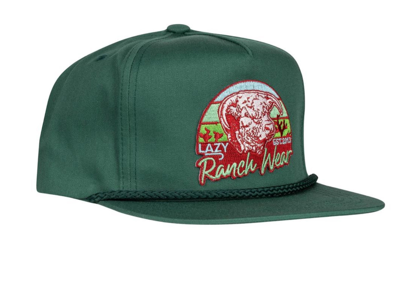 LAZY J RANCH GREEN PRICKLY PEAR CLASSIC ROPE TRUCKER HAT