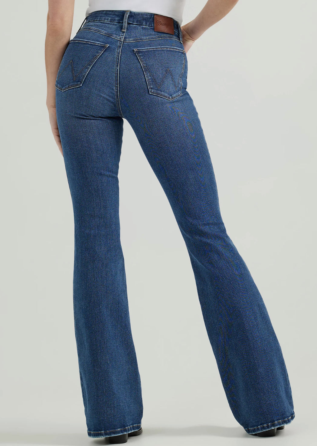 WRANGLER WOMENS BESPOKE HIGH RISE WESTERN FLARE LILY JEAN