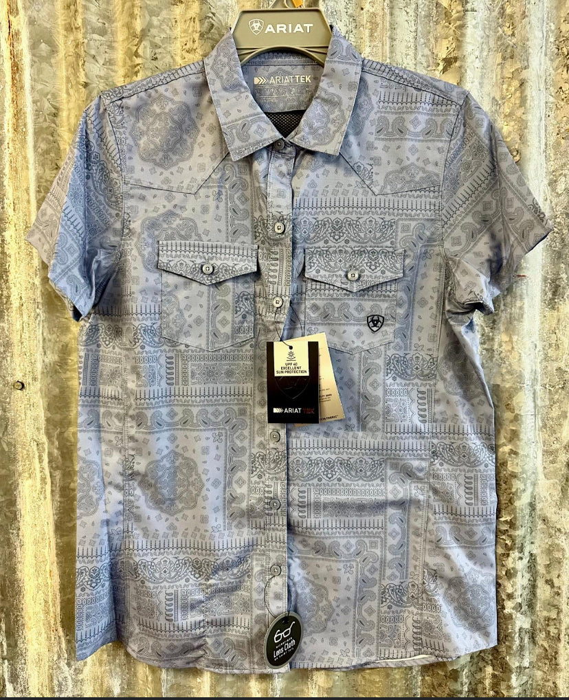 ARIAT WOMENS WESTERN VENTTEK SHORT SLEEVE SHIRT