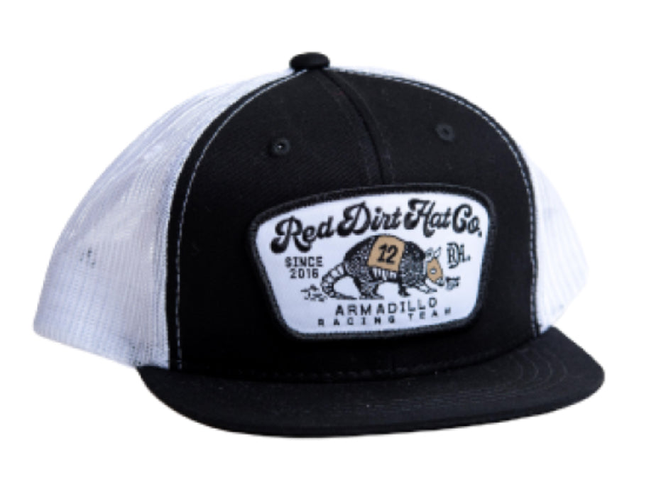 RED DIRT HAT CO DOS DILLO RACING YOUTH CAP BLACK/WHITE