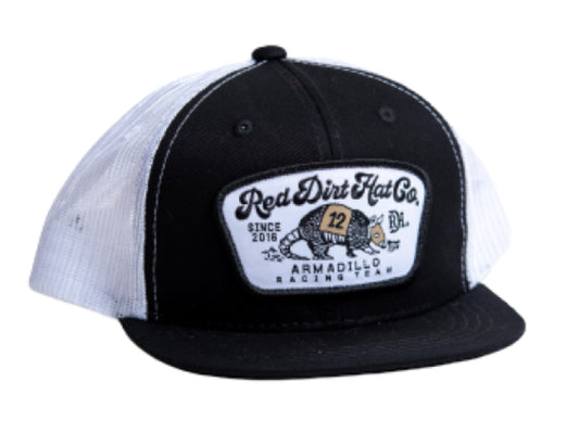 RED DIRT HAT CO DOS DILLO RACING YOUTH CAP BLACK/WHITE