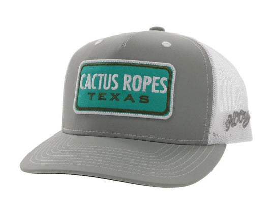 HOOEY CACTUS ROPES 5 PANEL TRUCKER WITH RECTANGLE PATCH-YOUTH