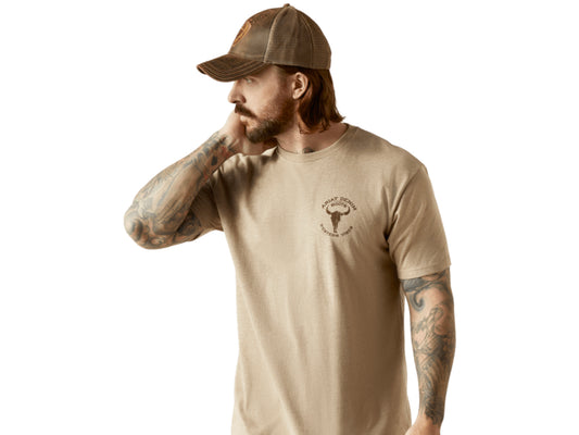 ARIAT MENS BISON SKULL SHORT SLEEVE TSHIRT