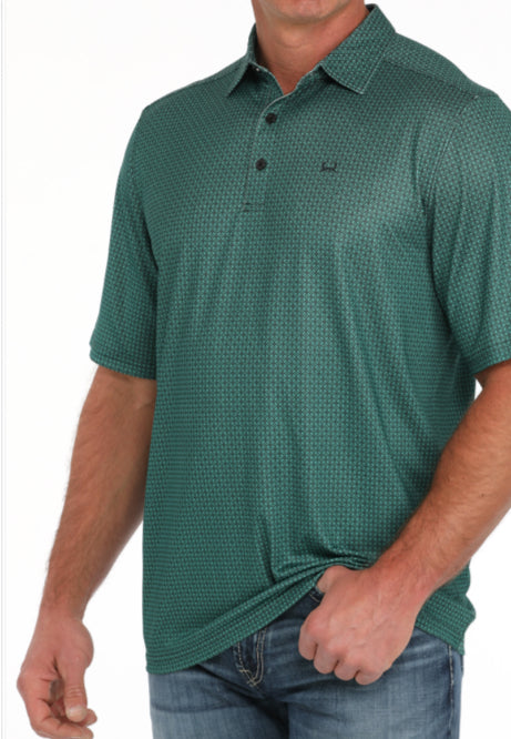 CINCH MENS SHORT SLEEVE ARENAFLEX POLO IN TURQUOISE 3/25