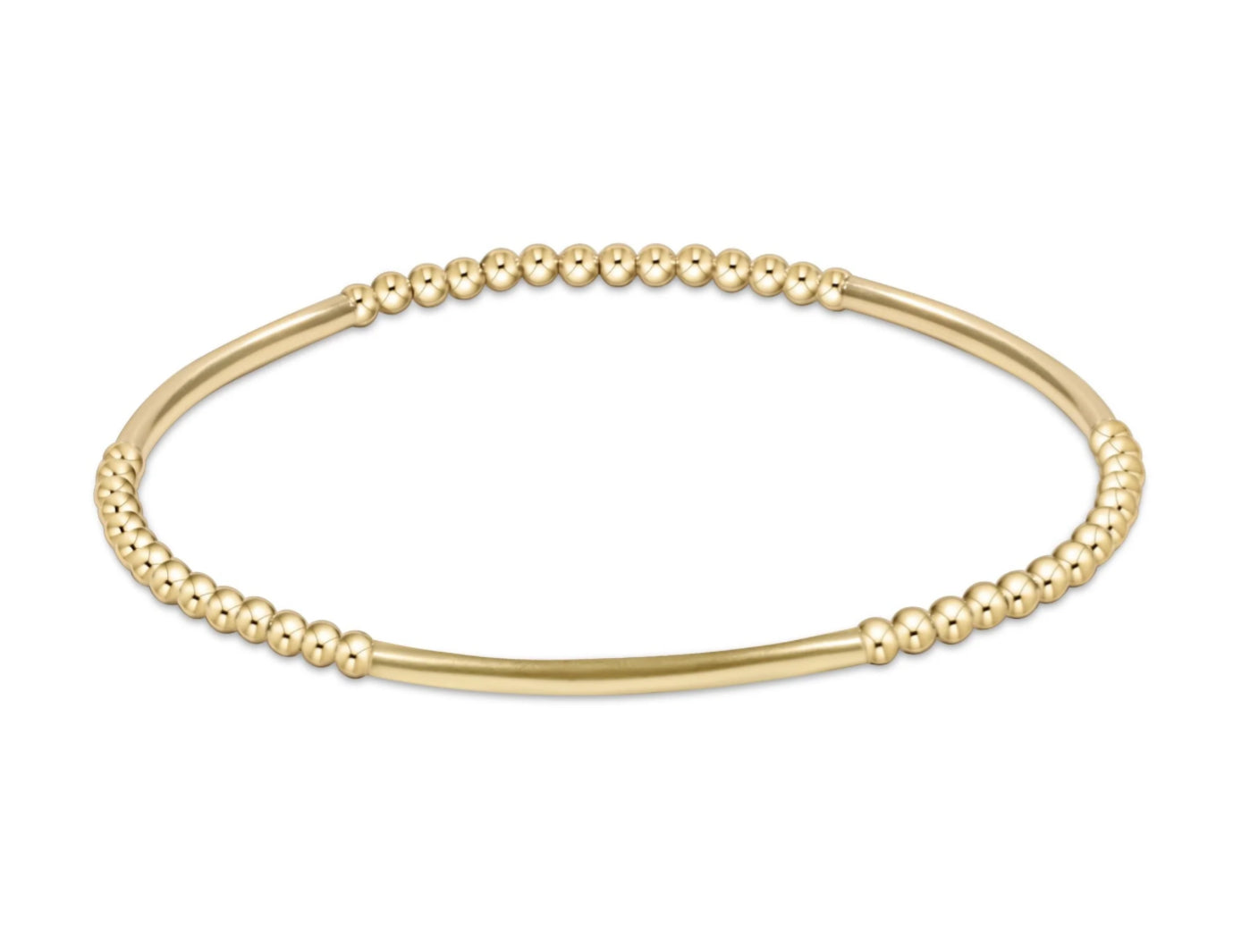 E NEWTON BLISS BAR PATTERN GOLD 2.5MM BRACELET