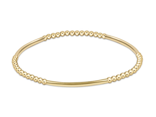 E NEWTON BLISS BAR PATTERN GOLD 2.5MM BRACELET