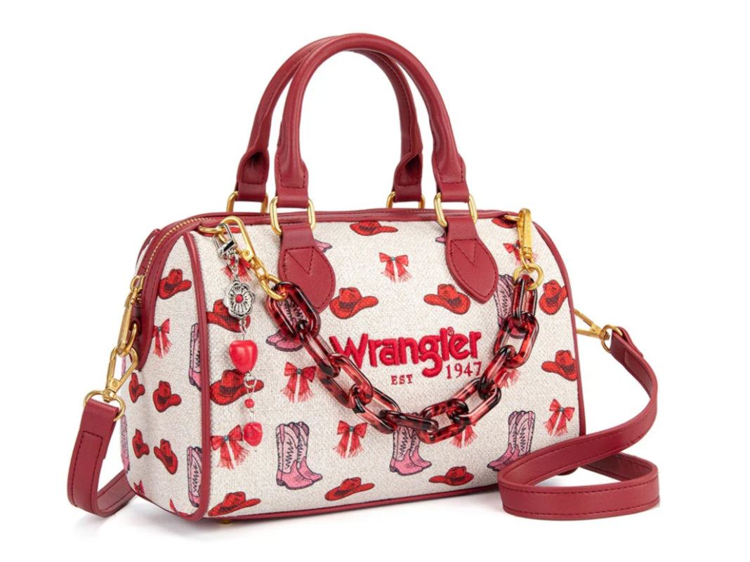 Wrangler Western Print Cowgirl Boston Bag