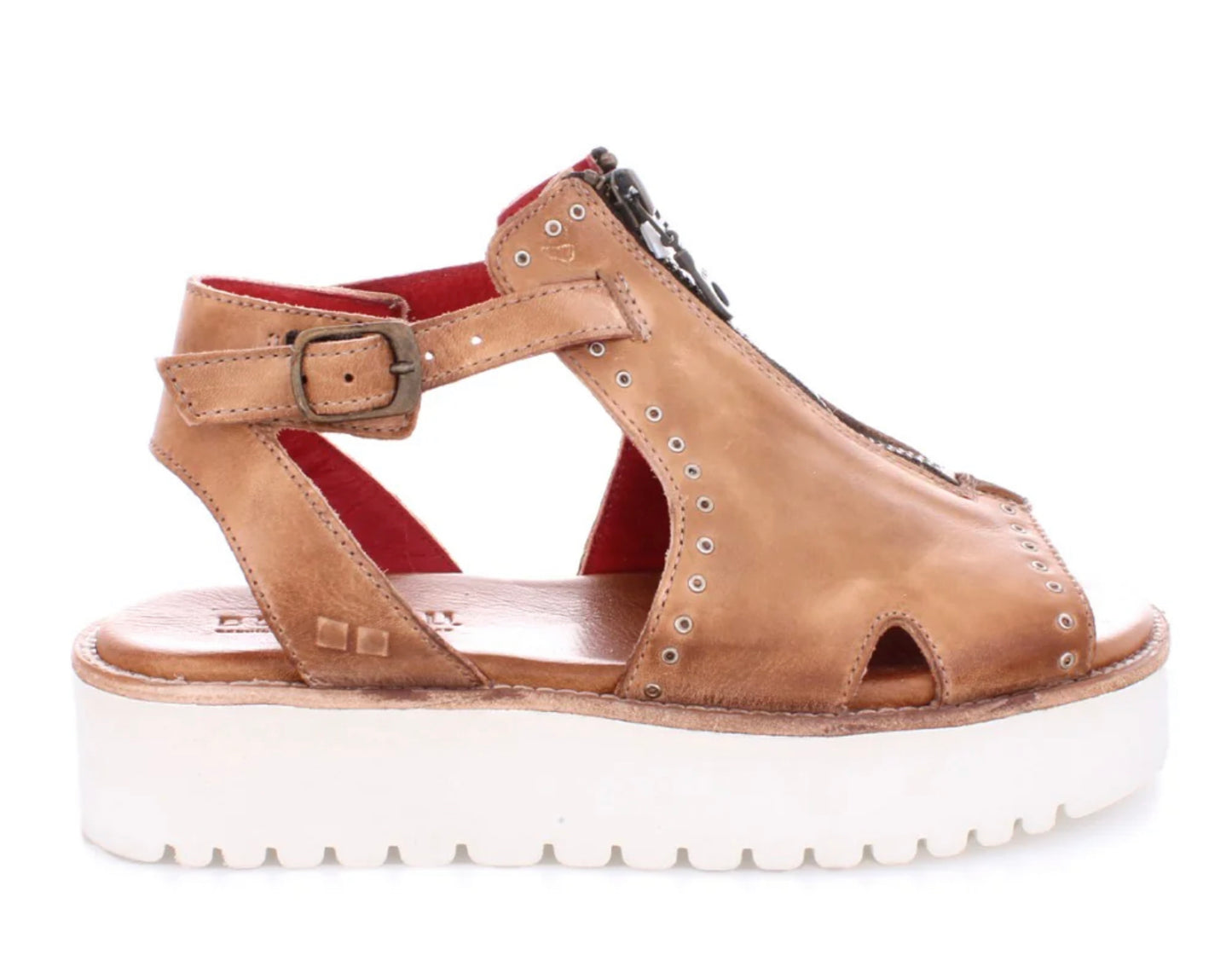 BEDSTU CLANCY PLATFORM SANDAL IN TAN RUSTIC