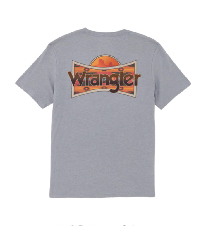 WRANGLER MENS REGULAR FIT SUNSET LOGO TEE