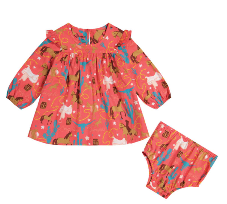 WRANGLER BABY GIRLS PINK DRESS