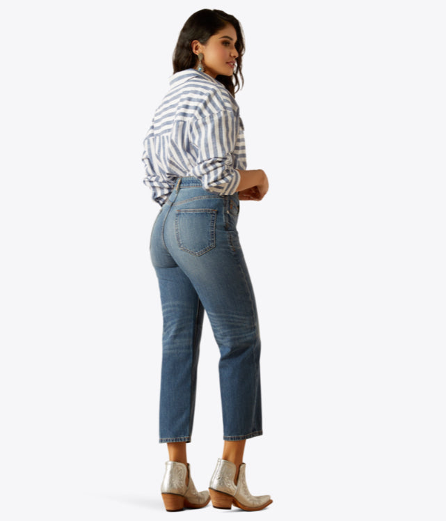 ARIAT WOMENS ULTRA HIGH RISE RELAXED TOMBOY JAZMINE STRAIGHT LEG JEANS