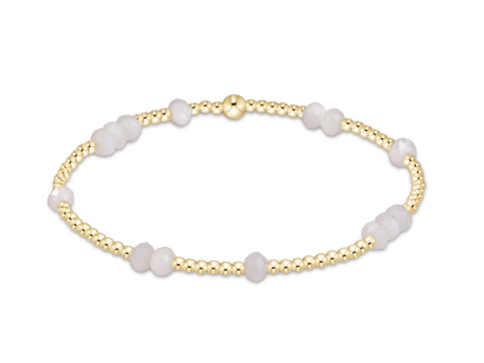 E NEWTON HOPE UNWRITTEN GEMSTONE 4MM BRACELET-MOTHER OF PEARL