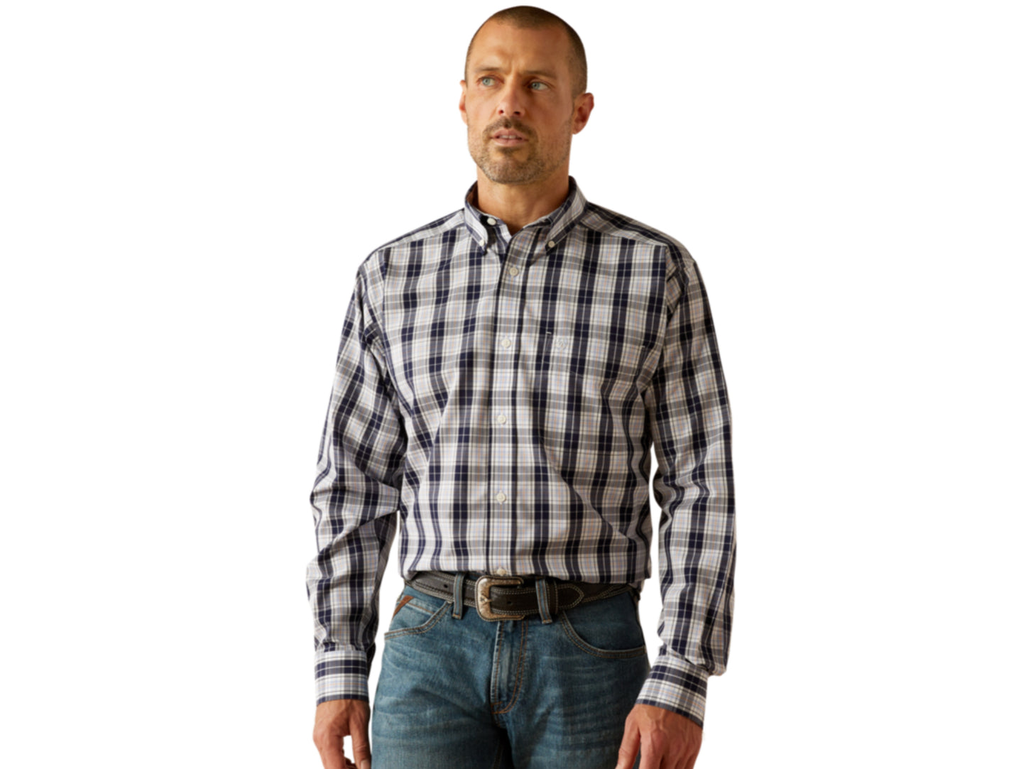 ARIAT MENS WRINKLE FREE OCEAN CLASSIC FIT SHIRT