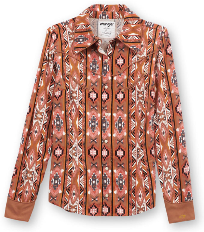 WRANGLER LAINEY WILSON CHESTNUT CHECOTAH SHIRT
