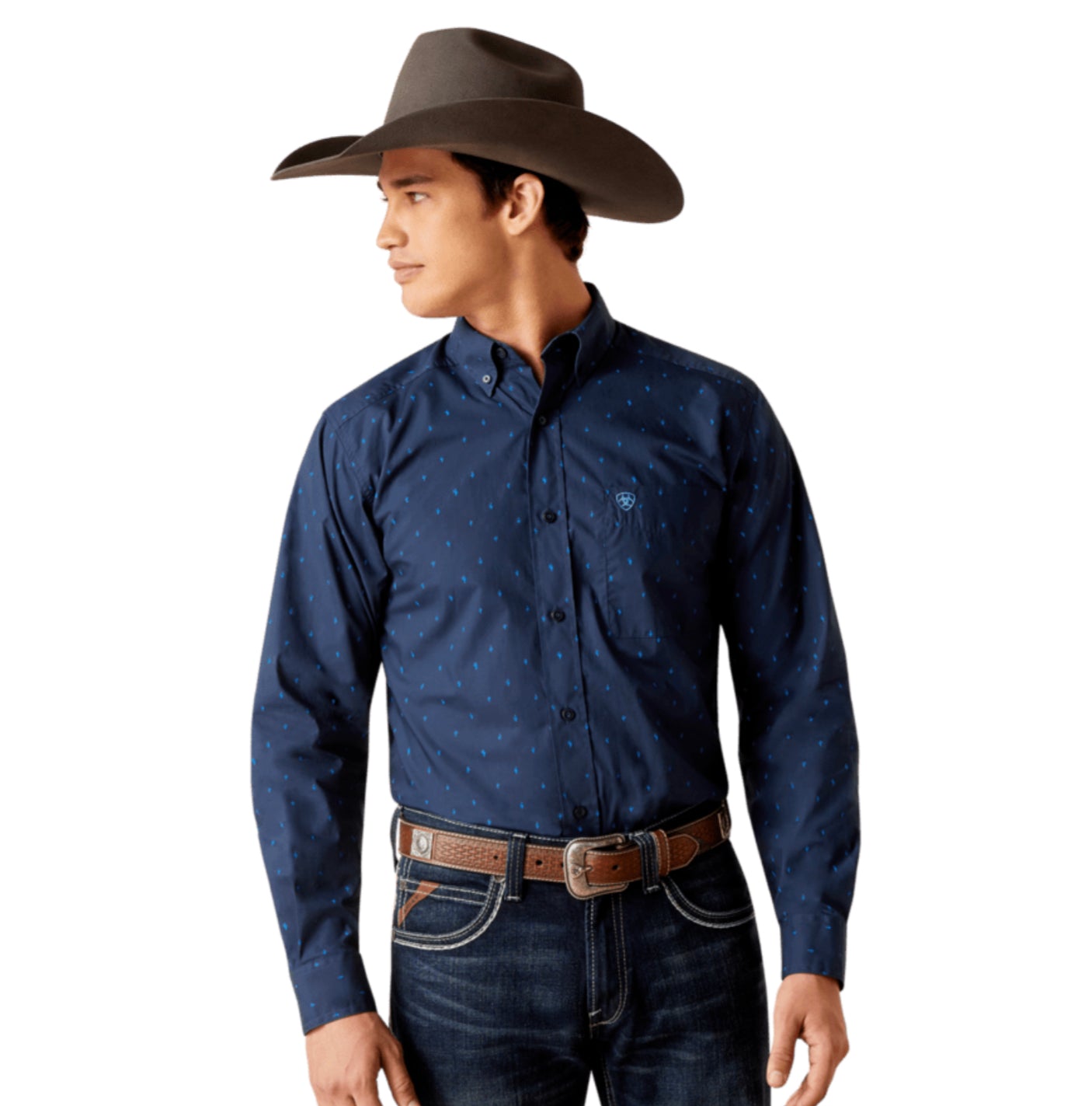ARIAT MENS POLLERD FITTED LONG SLEEVE SHIRT