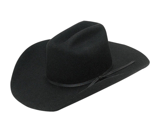 TWISTER BLACK YOUTH BLACK WOOL COWBOY HAT