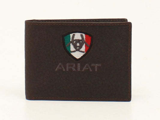 ARIAT BIFOLD MEXICAN FLAG LOGO WALLET