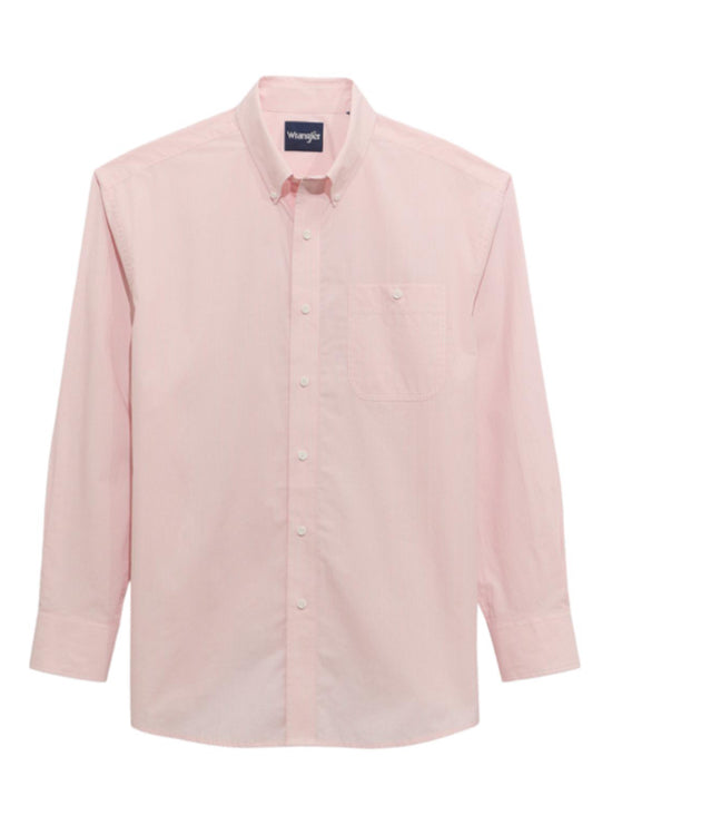 WRANGLER MENS BUCKING CANCER LONG SLEEVE BUTTON UP SHIRT