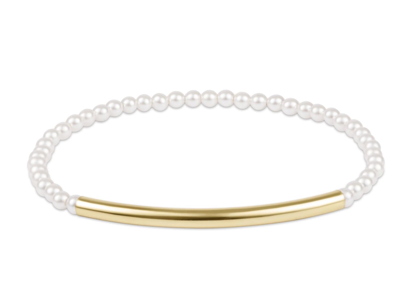 E NEWTON BLISS BAR SMOOTH PEARL 3MM BRACELET