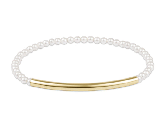 E NEWTON BLISS BAR SMOOTH PEARL 3MM BRACELET