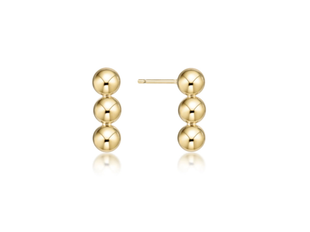 E NEWTON JOY STUD GOLD 4MM EARRINGS