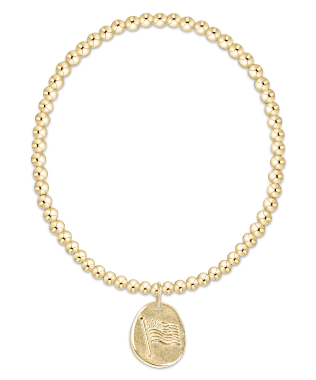 E NEWTON EXTENDS CLASSIC GOLD 3MM BRACELET-INSPIRE AMERICAN GOLD DISC