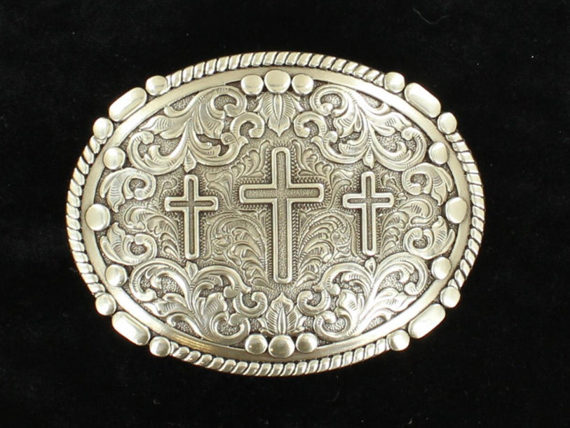NOCONA THREE CROSSES BELT BUCKLE