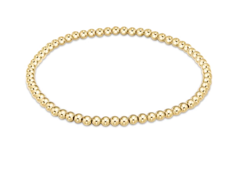 E NEWTON EXTENDS CLASSIC GOLD 3MM BEAD BRACELET