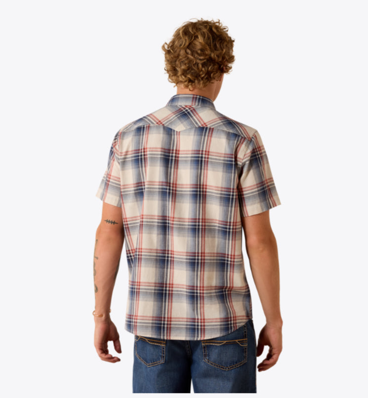 ARIAT MENS RETRO HAINES FITTED SHORTSLEEVE SNAP SHIRT