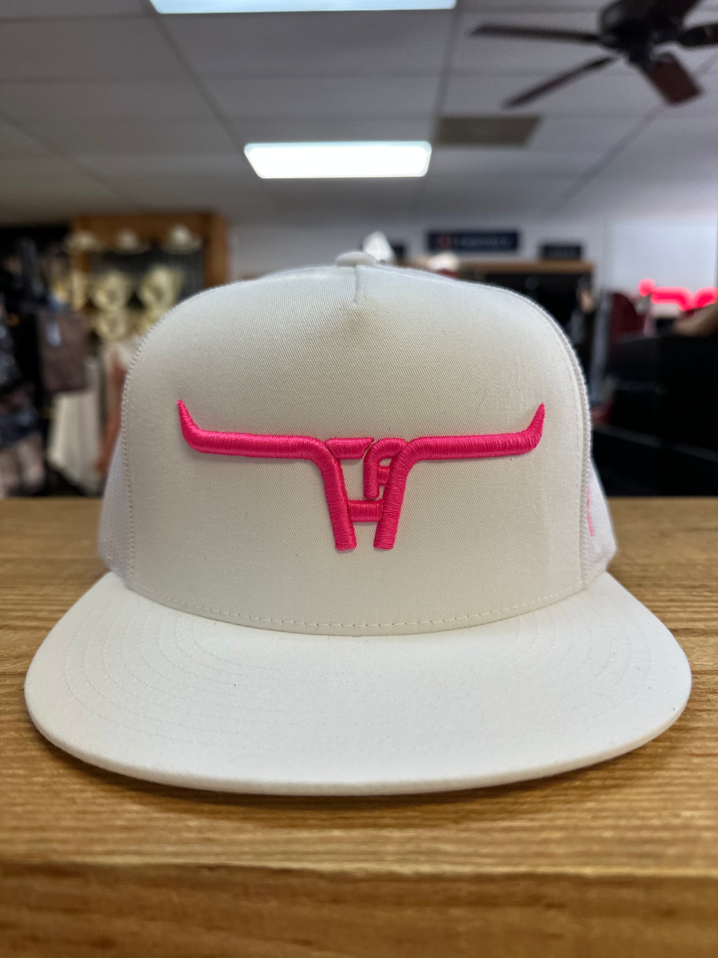 CACTUS ALLEY HAT CO “CA LONGHORN PINK PUFF”