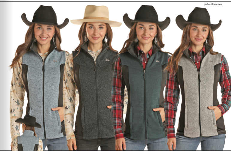 ROCK&ROLL DENIM MELANGE VEST IN ASSORTED COLORS