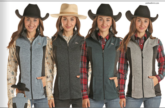 ROCK&ROLL DENIM MELANGE VEST IN ASSORTED COLORS