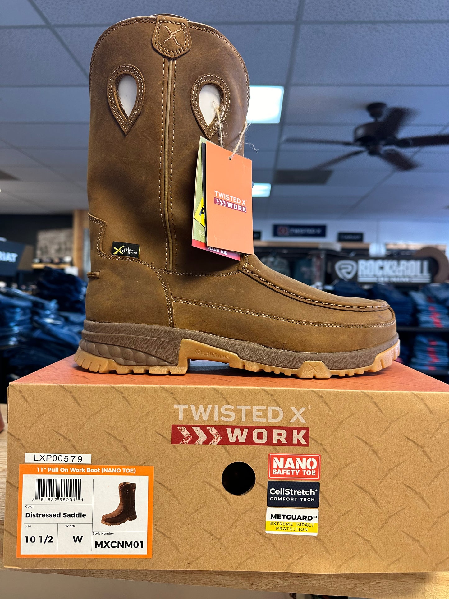 TWISTED X PULL ON WORK BOOT SAFETY TOE
