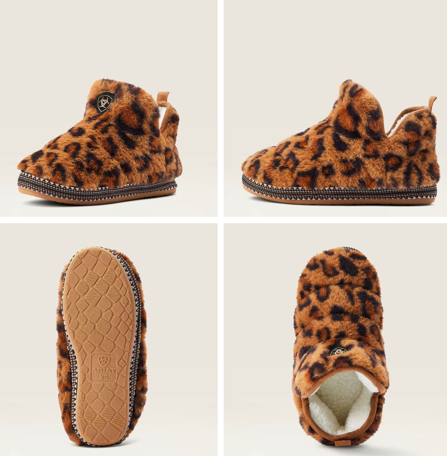 ARIAT WOMENS LEOPARD BOOTIE SLIPPER