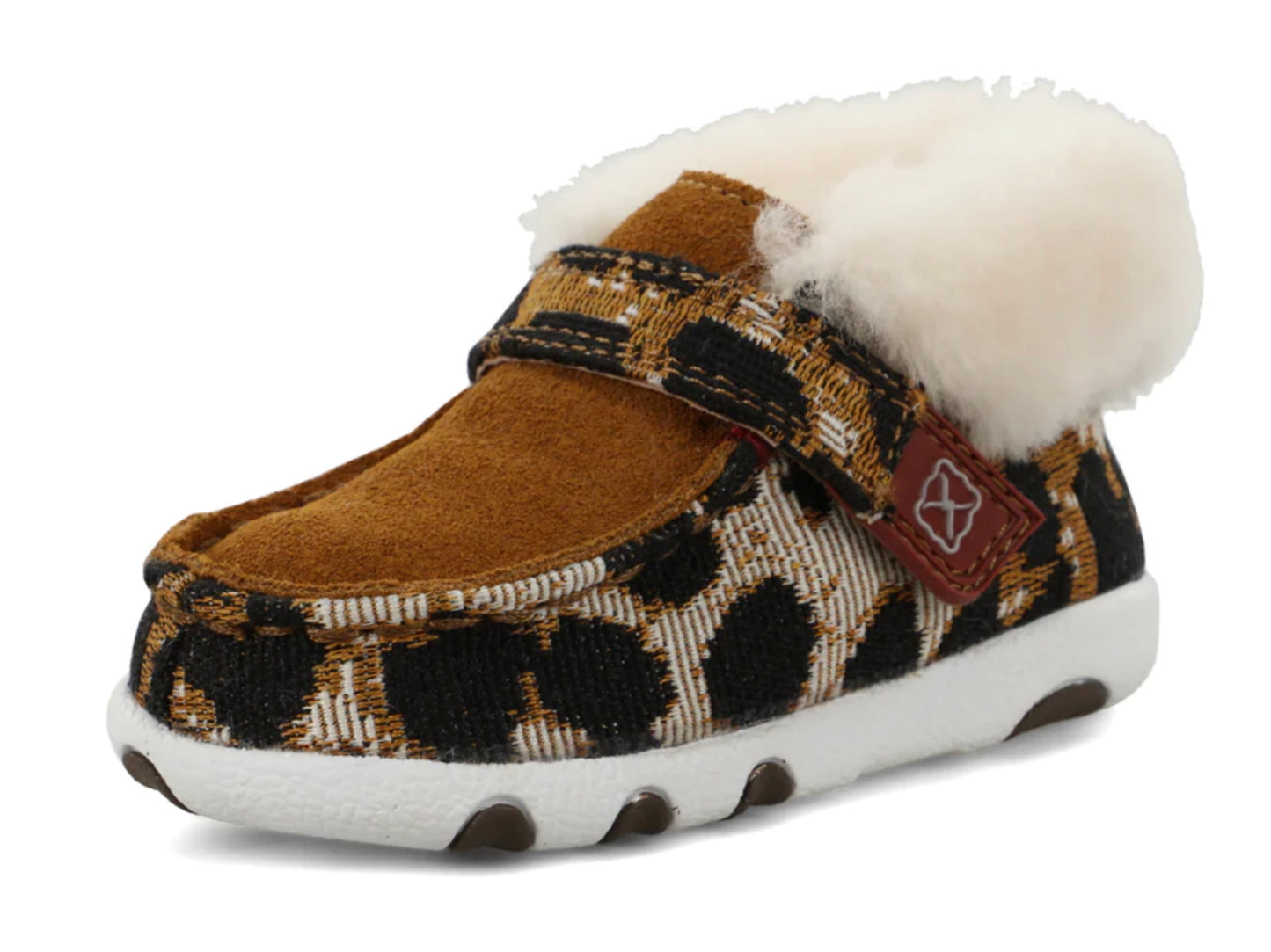 TWISTED X TAN AND CHEETAH PRINT MOCCASSINS