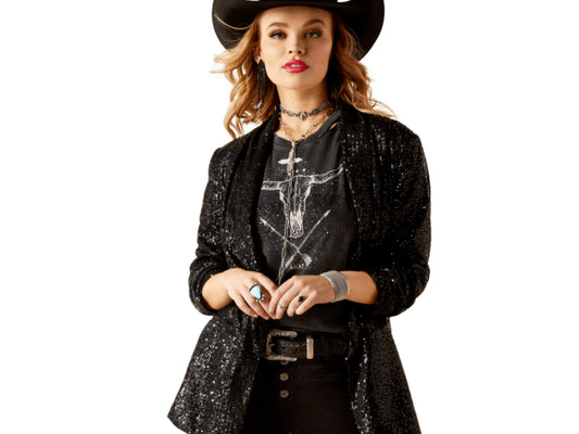 ARIAT WOMENS SEQUIN BLAZER COAT