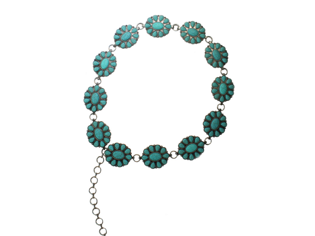 ANGEL RANCH TURQUOISE CONCHO BELT