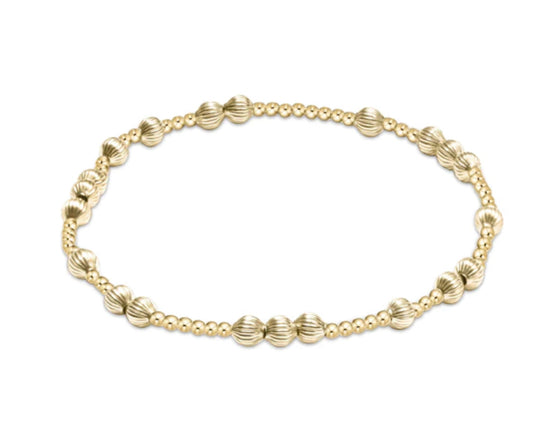 E NEWTON HOPE UNWRITTE DIGNITY 4 MM BEAD BRACELET GOLD