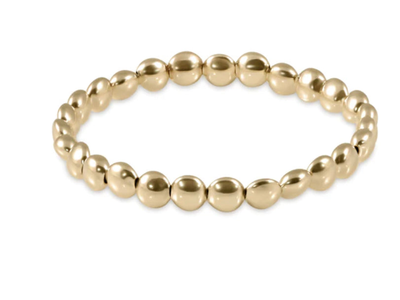 E NEWTON HONESTY GOLD 6 MM BEADED BRACELET