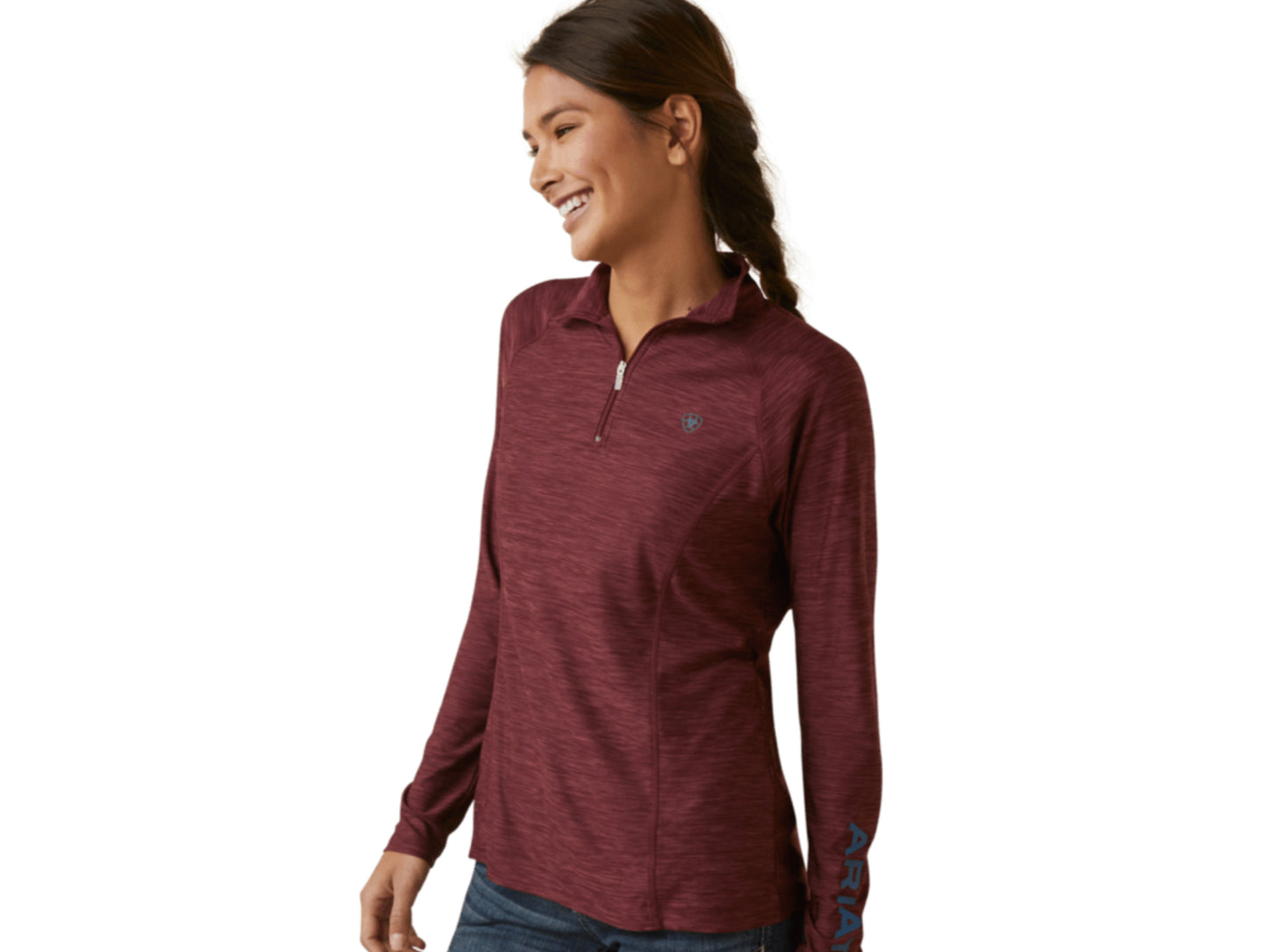 ARIAT WOMENS LAGUNA 1/4 ZIP LONG SLEEP TOP