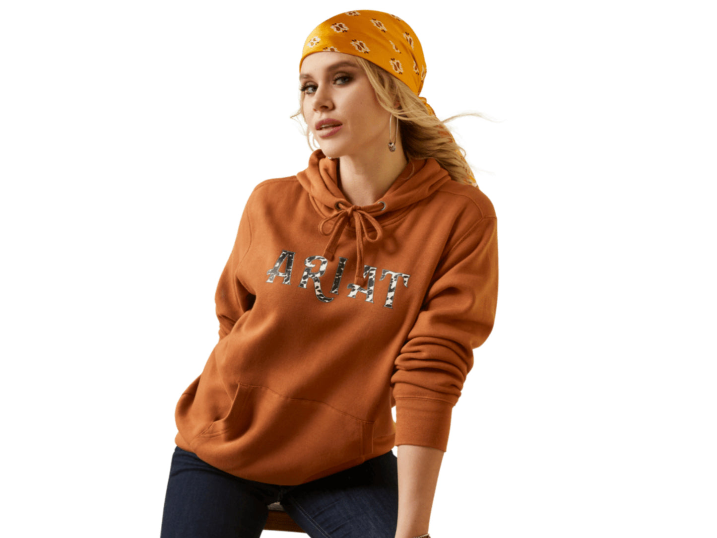 ARIAT WOMENS REAL COWHIDE HOODIE