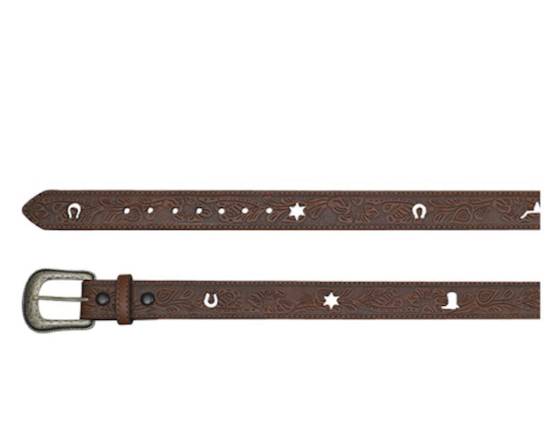 ARENA ACE BOYS TOOLED PATTERN W/ WESTERN CUT OUTS