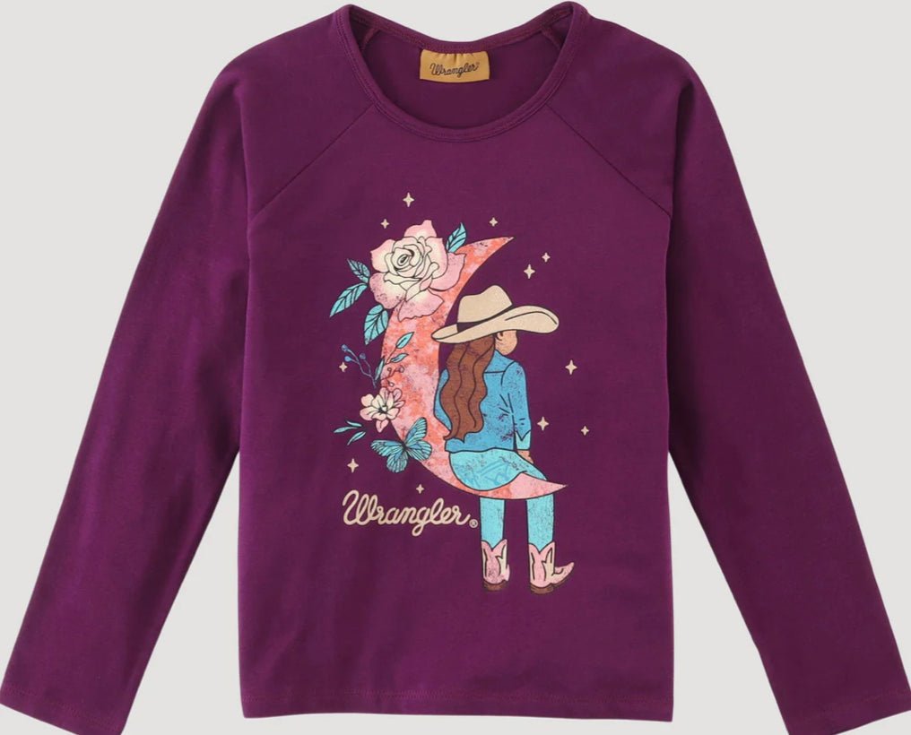 WRANGLER GIRLS GRAPHIC LONG SLEEVE T-SHIRT