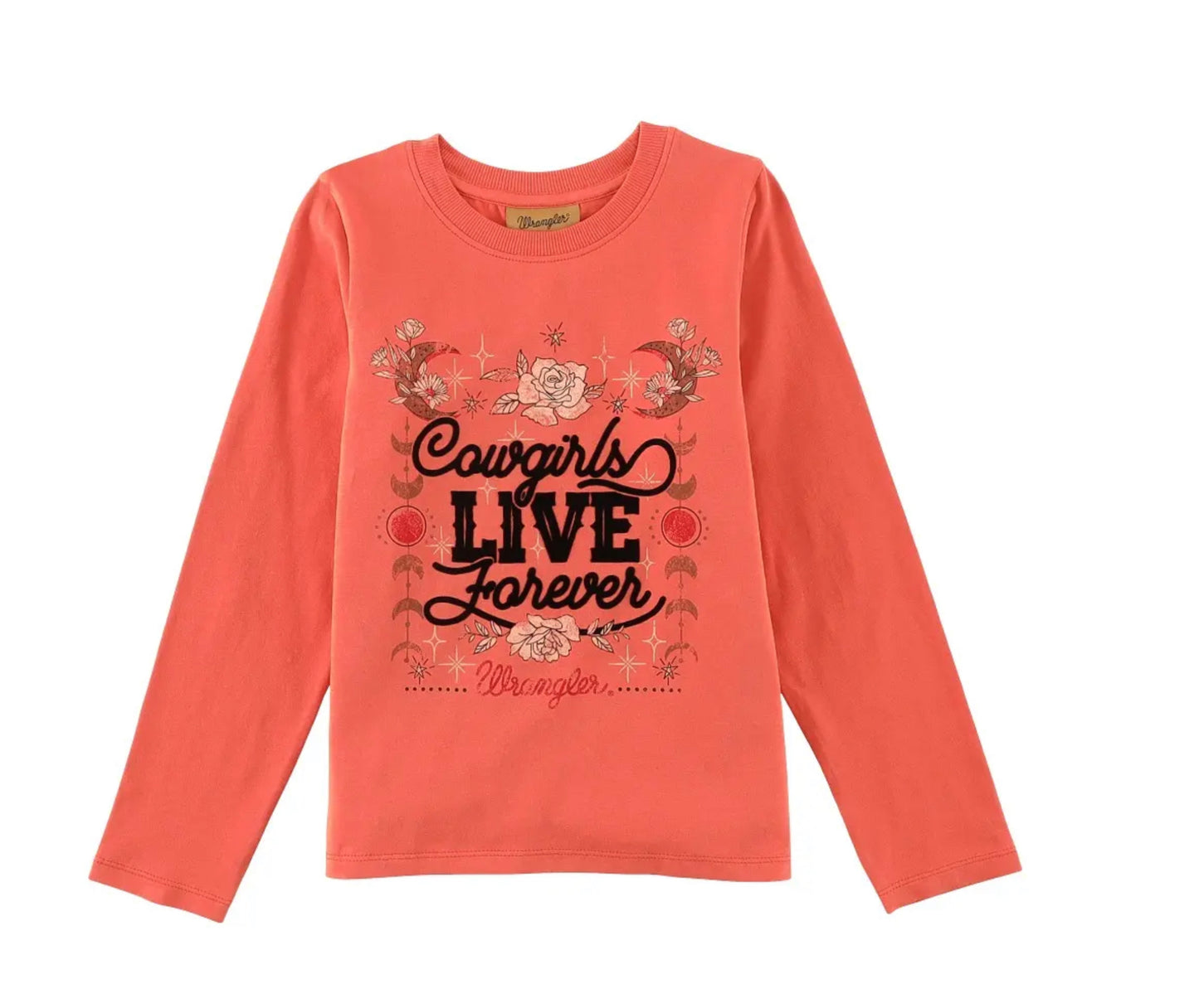WRANGLER GIRLS GRAPHIC LONG SLEEVE T-SHIRT